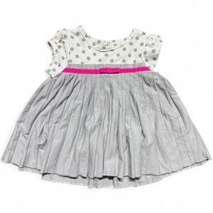 OshKosh B'gosh | Gray and Pink Polka Dot Baby Dress | 6M